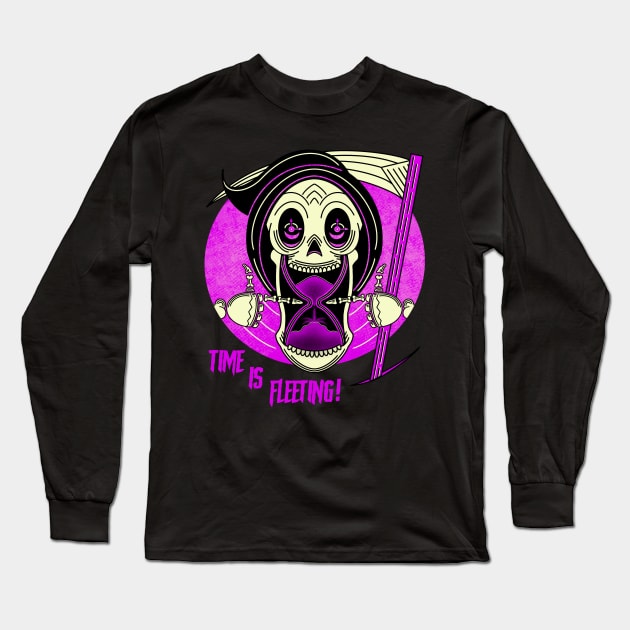 Grim Time is fleeting Long Sleeve T-Shirt by Dementedspawn